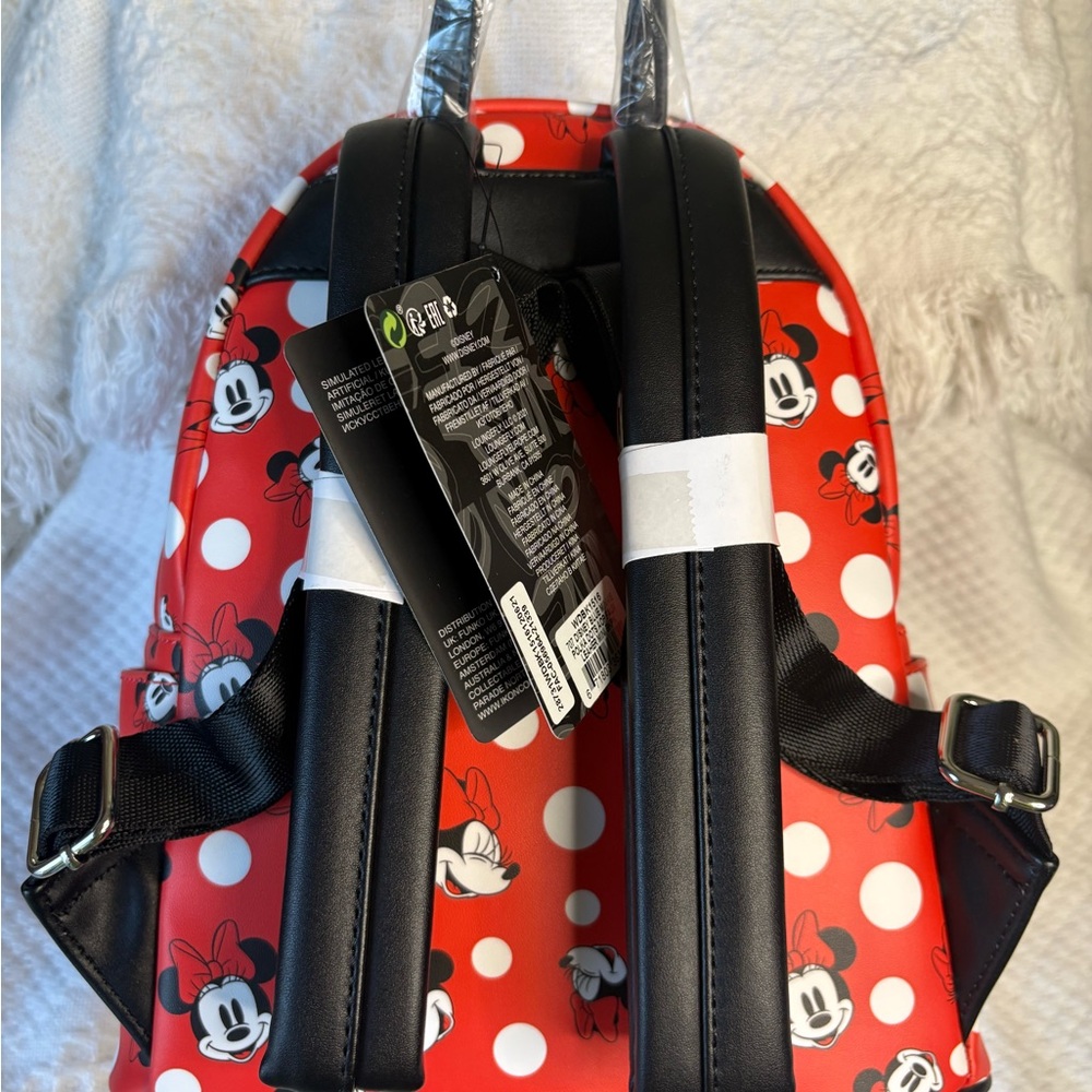 Loungefly Red and White Minnie Mouse Backpack - Picture 2 of 2